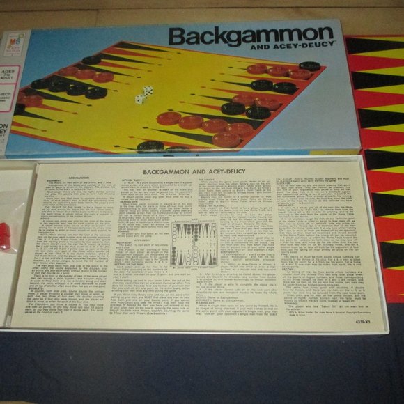Backgammon And Acey-Deucy Board Game (Milton Bradley, 1973) (complete) Vintage1 - Picture 2 of 6
